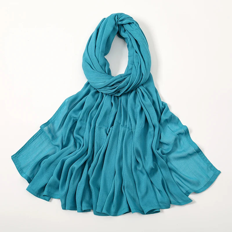 Fashion Modal Hijab Rayon Cotton Shawls Muslim Hijabs For Women Plain Scarf Big Size Headscarf Islamic Turban Headband 190*85cm Quick Pick Grocers