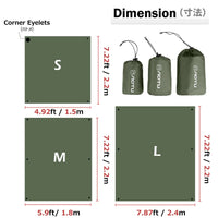 Waterproof Camping Tent Tarp Hammock Rain Fly Footprint Ground Cloth Shelter Sunshade Beach Picnic Blanket Mat for Outdoor Econic Blanks