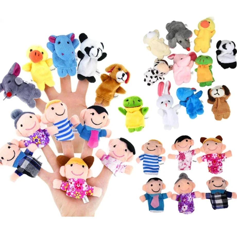 Hand Finger Puppets Plush Set – Animal Cartoon Toys for Kids Econic Blanks