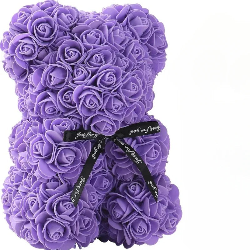 2026 Artificial Flower Eternal Rose Teddy Bear for 520 Mom Mother's Day Birthday Valentine's Day Anniversary Gifts & Decorations Quick Pick Grocers