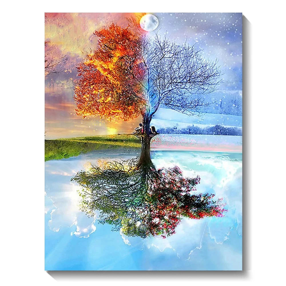 5D Diamond Art Painting Aurora Landscape Mosaic Embroidery Cross Stitch Kit Full Round Rhinestone Diy Wall Home Decor Gift Econic Blanks
