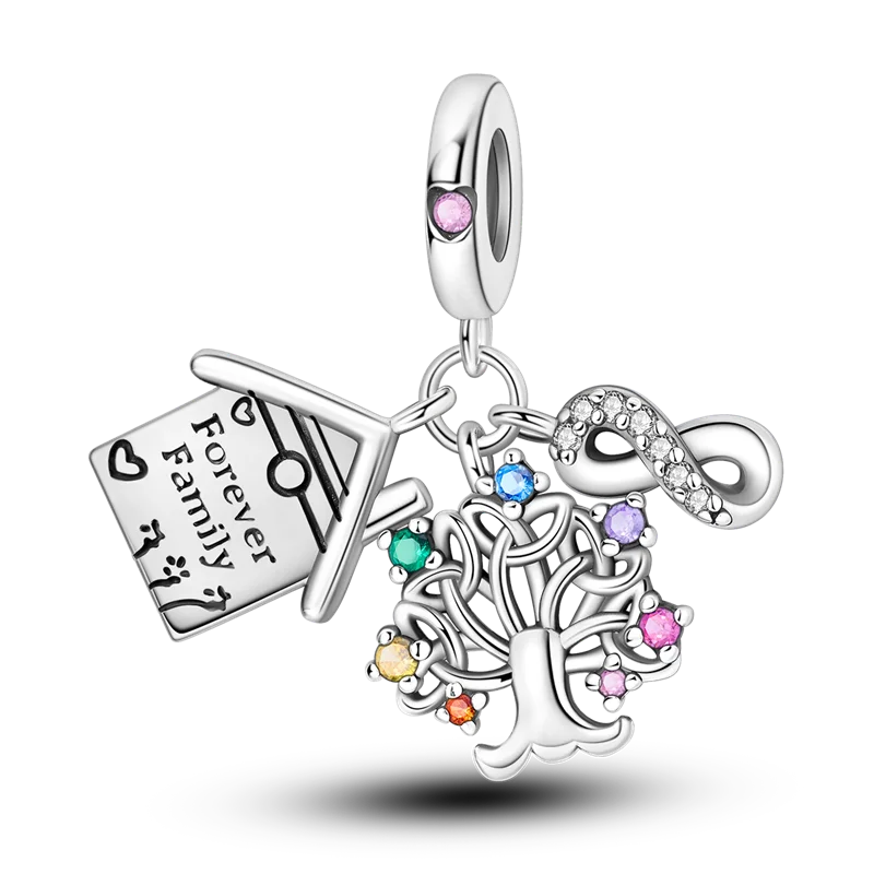 2025 Hot Sale Charms Bead 925 Sterling Silver Pink Butterfly Luminous Firefly Dangle Fit Bangle Bracelet Necklace DIY Jewelry Econic Blanks