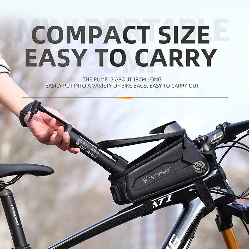 WEST BIKING MTB Bicycle Pump 80 PSI Bike Manual Air Pump Balloon Tire Inflator Schrader Valve Floor Pump Cycling Accesories Quick Pick Grocers