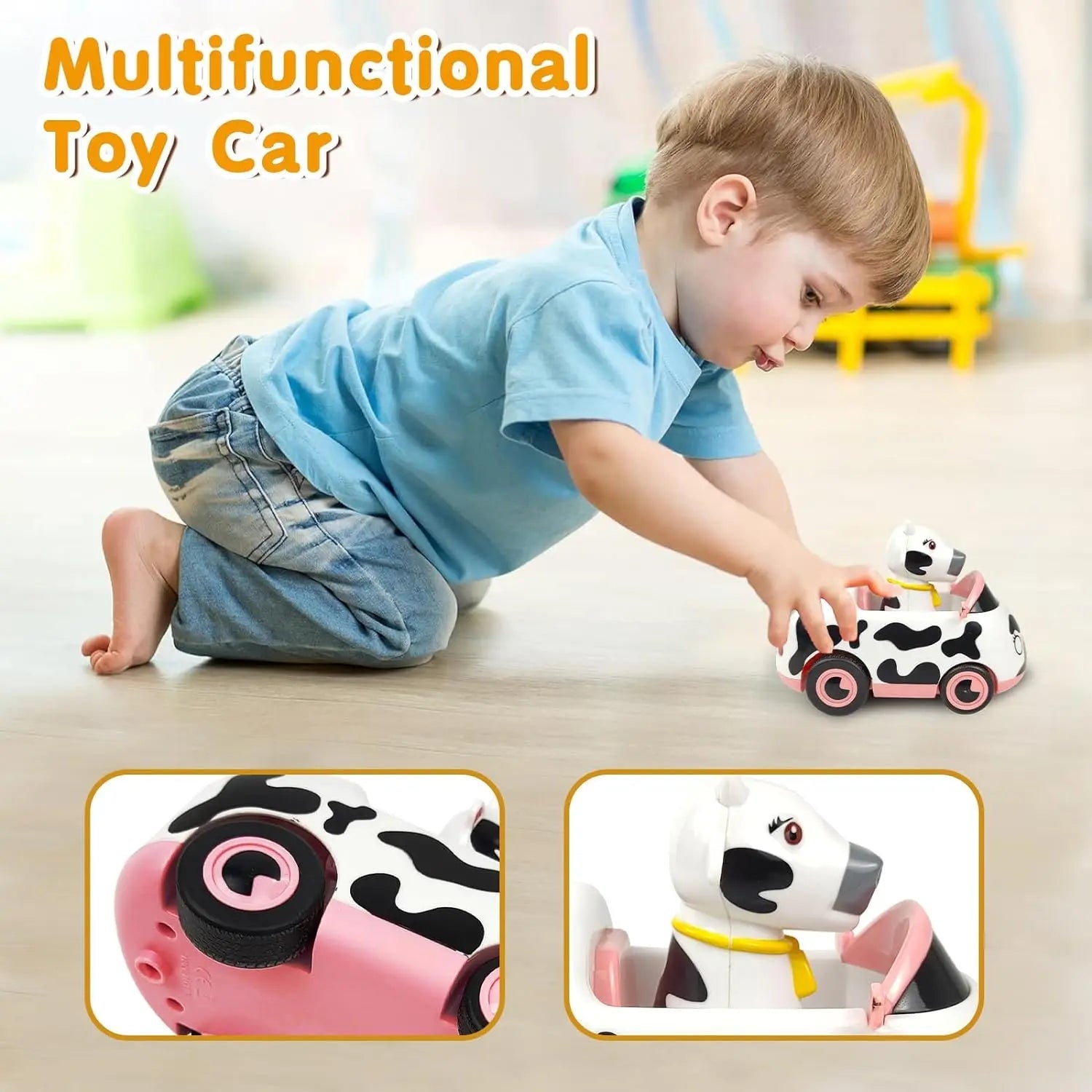 La Granja De Zenon Kids Toy Car Bartolito Car Pull Back Car Toys Inertia Car Set Boys Girls Toys 1-3 Years Old Birthday Gift Purest Peak