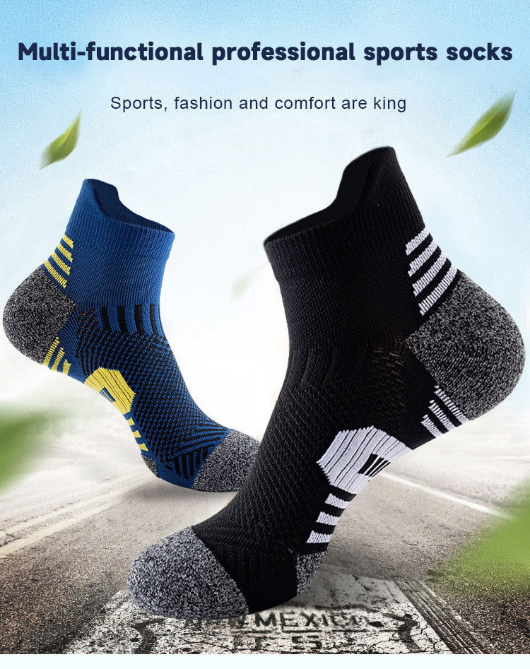 6/5/3 Pairs Men's Athletic Socks Sports Breathable Outdoor Running Compression Socks Cotton Training Long Black Stretch Socks Quick Pick Grocers