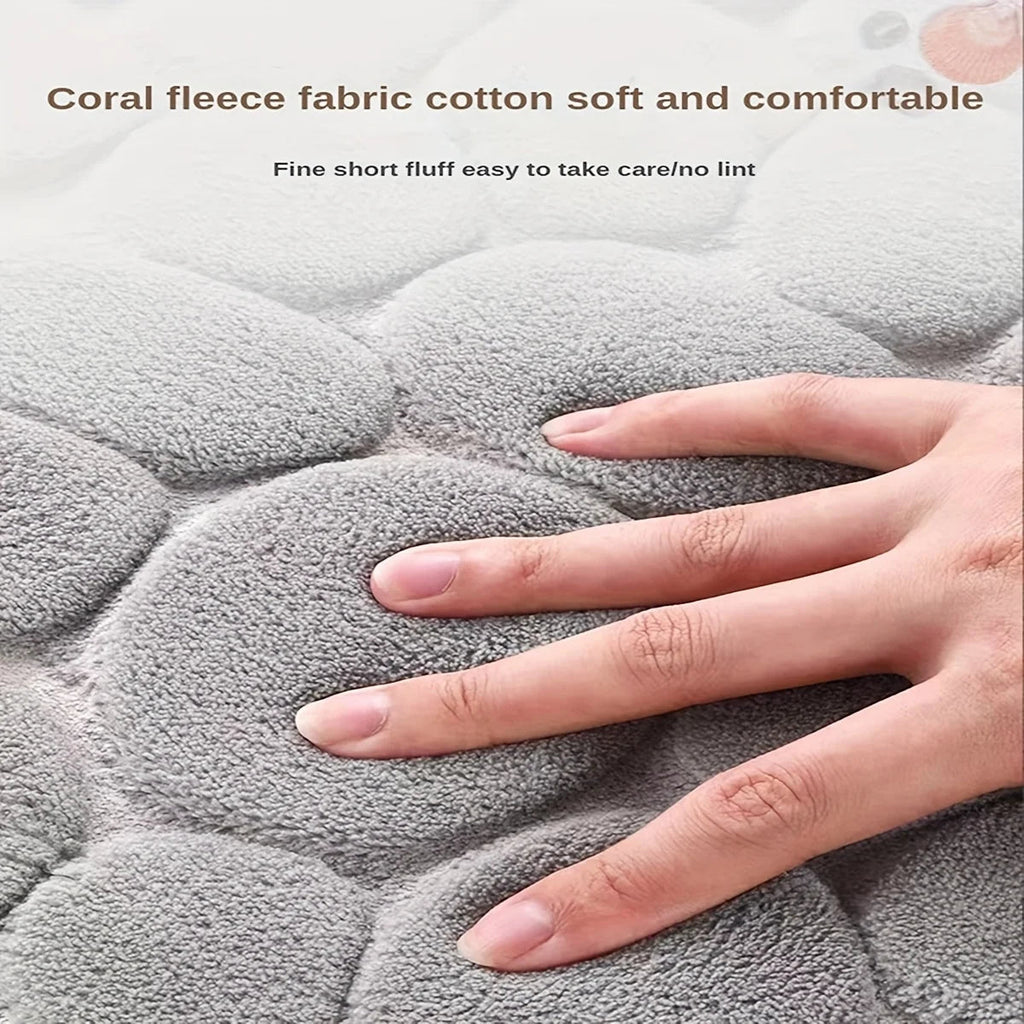 Curved bathroom mat thickened shower room absorbent door mat toilet bathroom non-slip mat dirt-resistant entrance mat Quick Pick Grocers