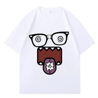 Domo Kun Funny Meme T Shirts Men's Women Clothes Classic Cotton Casual Tee Shirts Short Sleeve Summer T-shirt Tops Streetwear Quick Pick Grocers