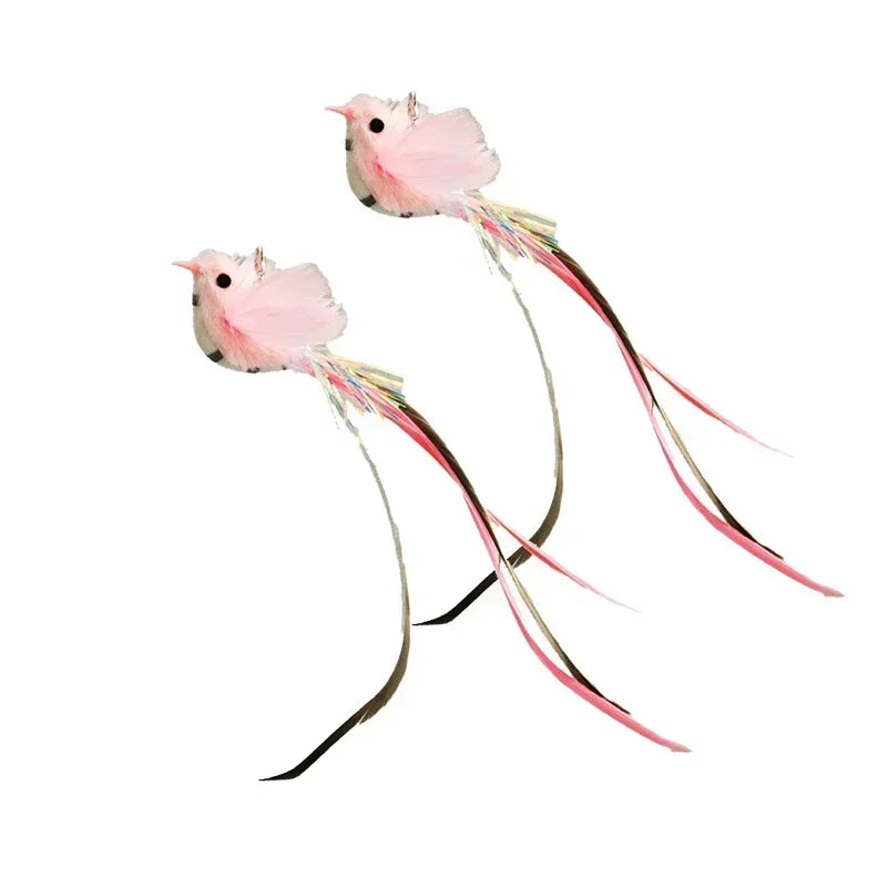 Simulation Bird Cat Toys Funny Interactive Peacock with Bell Cat Stick Toy for Kitten Playing Teaser Wand Toys Pet Cats Supplies Quick Pick Grocers