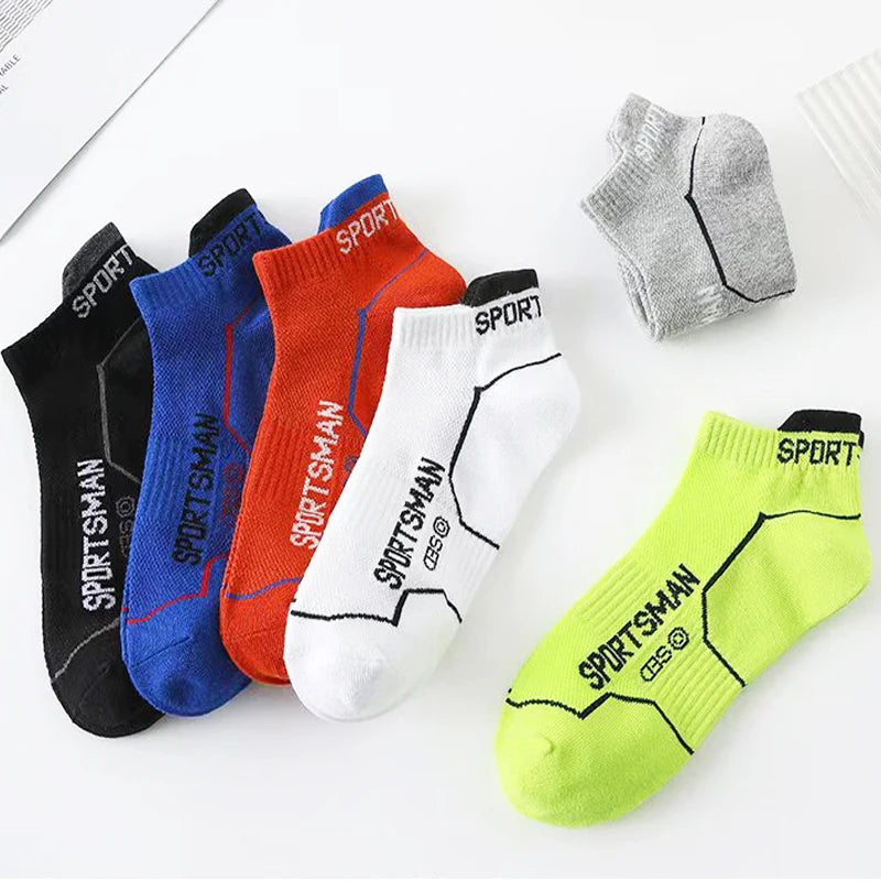 10 Pairs High Quality Socks Men's Summer Man Short Socks Breathable Ankle Socks Cotton Sports Socks Black Thin Cut Run Men Socks Quick Pick Grocers