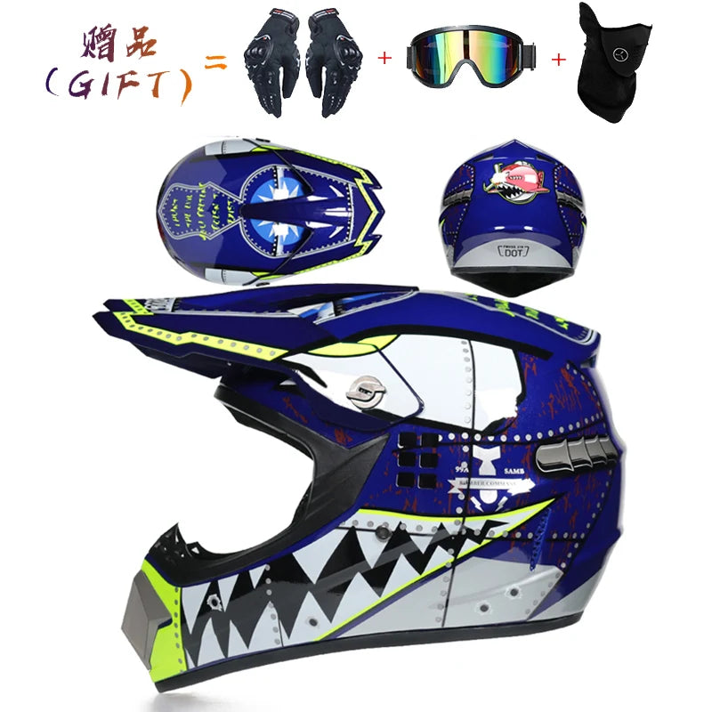 Safety Motocross Helmet Casco Motocross Bicycle Downhill Capacete ATV Cross Helmet Child Motorcycle Helmet Dot Abs 1KG Unisex