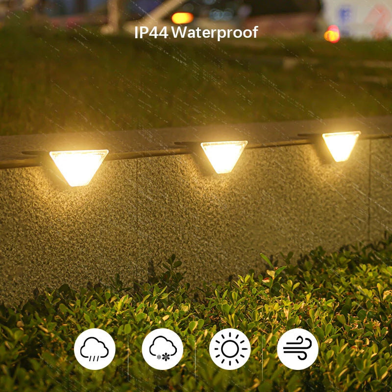8Pcs LED Solar Step Lights, Waterproof Outdoor Stair Lights, Solar Deck Lights Outdoor Solar Landscape Lighting for Yard, Patio Quick Pick Grocers