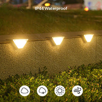 8Pcs LED Solar Step Lights, Waterproof Outdoor Stair Lights, Solar Deck Lights Outdoor Solar Landscape Lighting for Yard, Patio Quick Pick Grocers