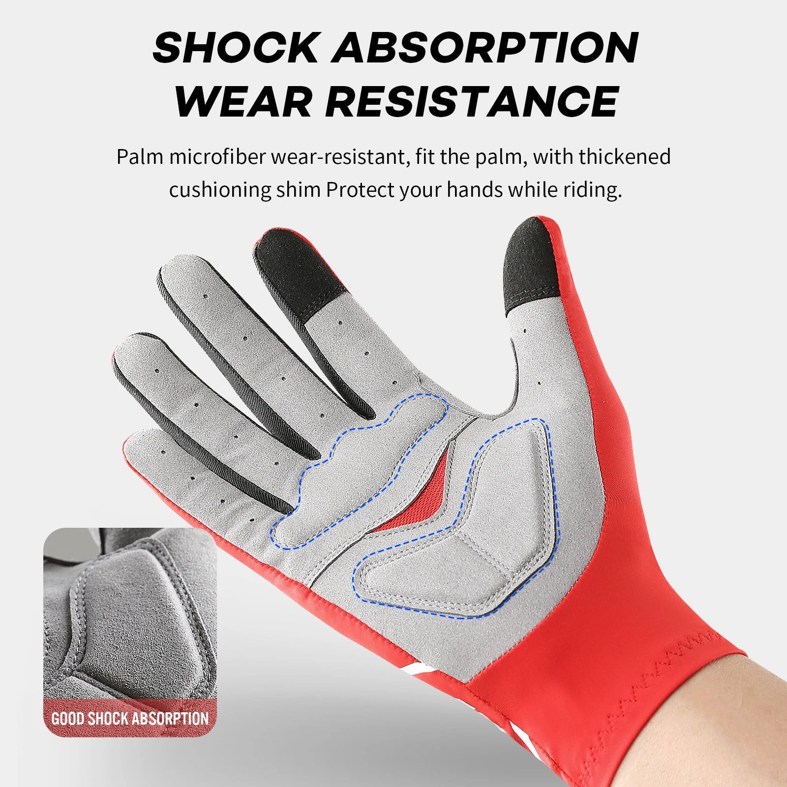 Vilico Professional Outdoor Cycling Gloves With Sensitive Touch Screen Shock Absorption Anti Slip Wear-resistant Riding Gloves Quick Pick Grocers