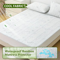 1p Cooling Bamboo Fiber Fitted Sheet, Breathable Mattress Protector Cover  with Deep Pocket for Summer Quick Pick Grocers