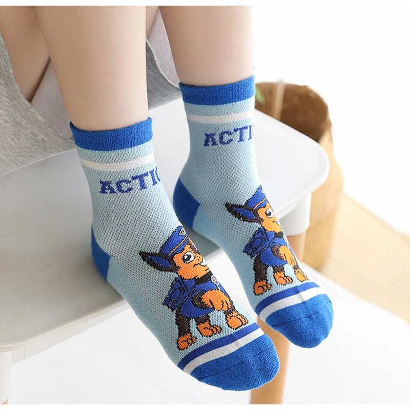 5 Pairs Paw Patrol Kids Socks Cotton Boys Cute Cartoon Socks for Children Baby Casual Socks Spring and Summer Boys Socks Quick Pick Grocers