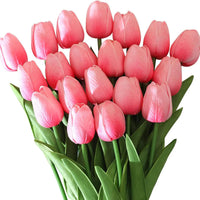 10Pcs Artificial Flower Realistic Touch Tulip Scrapbooking Vase Home Decor Wedding Garden Arch Garland  Mother's Day Bouquet diy Quick Pick Grocers