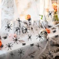 4.5x5cm Artificial Plastic Spiders Mini spider Black Fake Spiders Halloween Prank Props for Halloween DIY Party Decoration Quick Pick Grocers