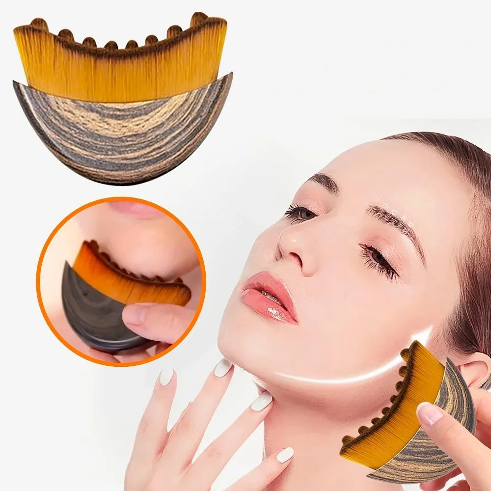 Lymphatic Contour Face Brush Dry Brushing Face Brush Lymphatic Drainage Massager for Face Chin Jawline Sculpting The Skin Quick Pick Grocers