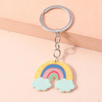 New Colorful Rainbow Keychains for Car Key Souvenir Gift for Women Men DIY Handbag Pendants Hanging Key Ring Jewelry Accessories Quick Pick Grocers