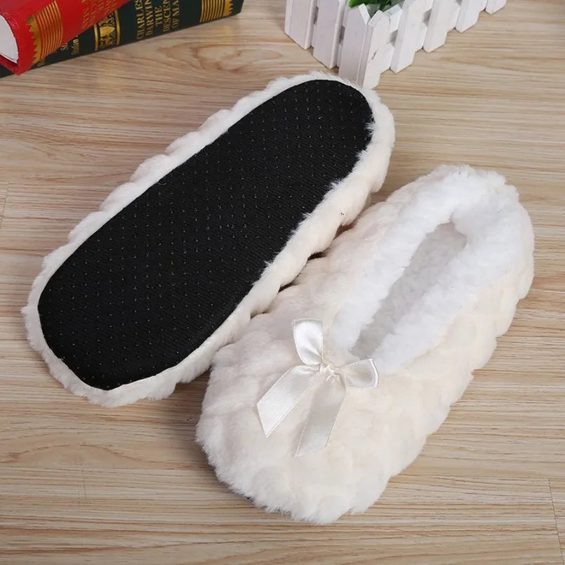 Winter Warm Slipper Womens Home Plush Soft Fluffy Cute Funny Indoor House Female Non Slip Ladies Floor Shoes Heart Love Grip Purest Peak
