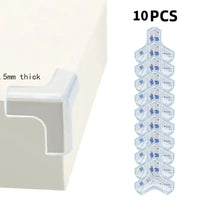 Transparent PVC Baby Protection Strip with Double-Sided Tape Anti-Bumb Kid Safety Table Edge Furniture Guard Corner L Protectors Purest Peak