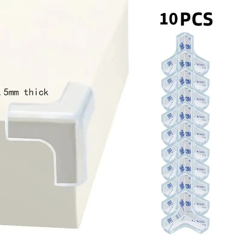 Transparent PVC Baby Protection Strip with Double-Sided Tape Anti-Bumb Kid Safety Table Edge Furniture Guard Corner L Protectors Purest Peak