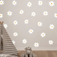 White Daisy Flower Wall Stickers Kids Room Living Room DIY Art Decas Baby Nursery Home Decoration PVC Window Sticker Quick Pick Grocers