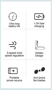 Foldable Small Fan Portable and high-power Hand Held Portable Mini Fan Rechargeable Hand USB Charge Fan Quick Pick Grocers