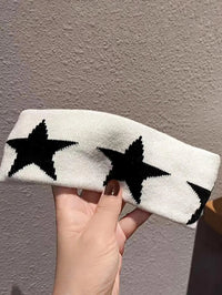 1/2Pcs Black White Star Headbands for Women Girls Yoga Workout No Slip Soft Hair Accessories Head Wraps Fashion Hairbands Quick Pick Grocers