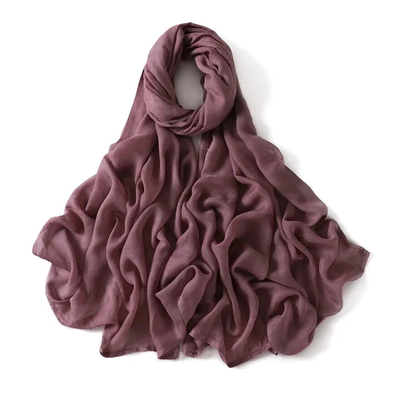 Women Big Size Plain Solid Cotton Rayon Hijab Scarf Lady High Quality Wraps and Shawls Musulman Headband Islamic Turban 180*95Cm Econic Blanks