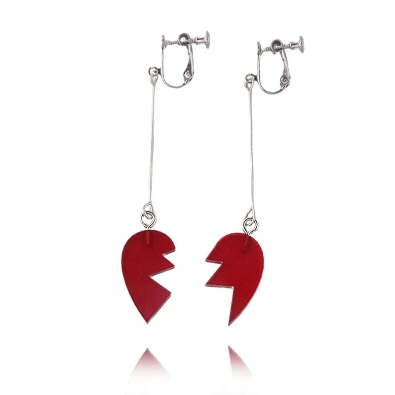 Anime JoJo Bizarre Adventure Drop Earrings Cosplay Props Kakyoin Noriaki Cherry Earrings Ear Clip Men Girl Jewelry Gift Econic Blanks
