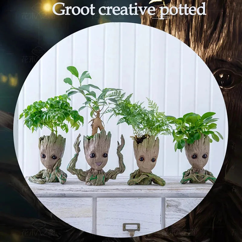 Home Decoration Groot Planter Flower Pots For Indoor Flowers Pot Tree Man Ornaments Anime Figure Statue Art Crafts Kid Men Gifts Quick Pick Grocers