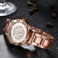 Luxury Women's Watch Fashion 2025 Diamonds TVK Quartz Watch Business Stainless Steel Gold Ladies Clock Gift Wristwatch Quick Pick Grocers