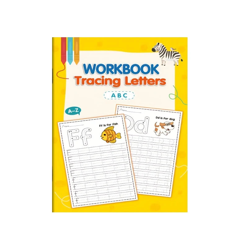 32-Page A-Z Alphabet Practice Book - Interactive Alphabet Learning and Creative Coloring Activities, Develop Writing Skills, Back-To-School Supplies, Easter and Christmas Gifts, Preschool Children, Alphabet Learning Book, Pre Quick Pick Grocers