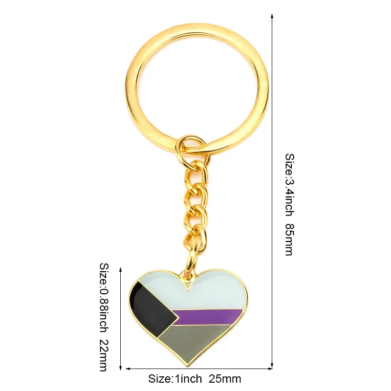 Progress Transgender Rainbow Pansexual pride Genderqueer pride Asexual Metal Key Ring Key Chain For Women Jewelry Quick Pick Grocers