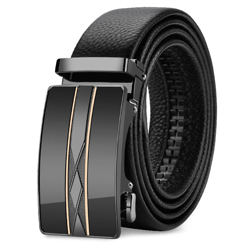 OYIFAN Men Belt Genuine Leather Belt for men Automatic belts Adjustable waistband Business belts 허리띠 Quick Pick Grocers
