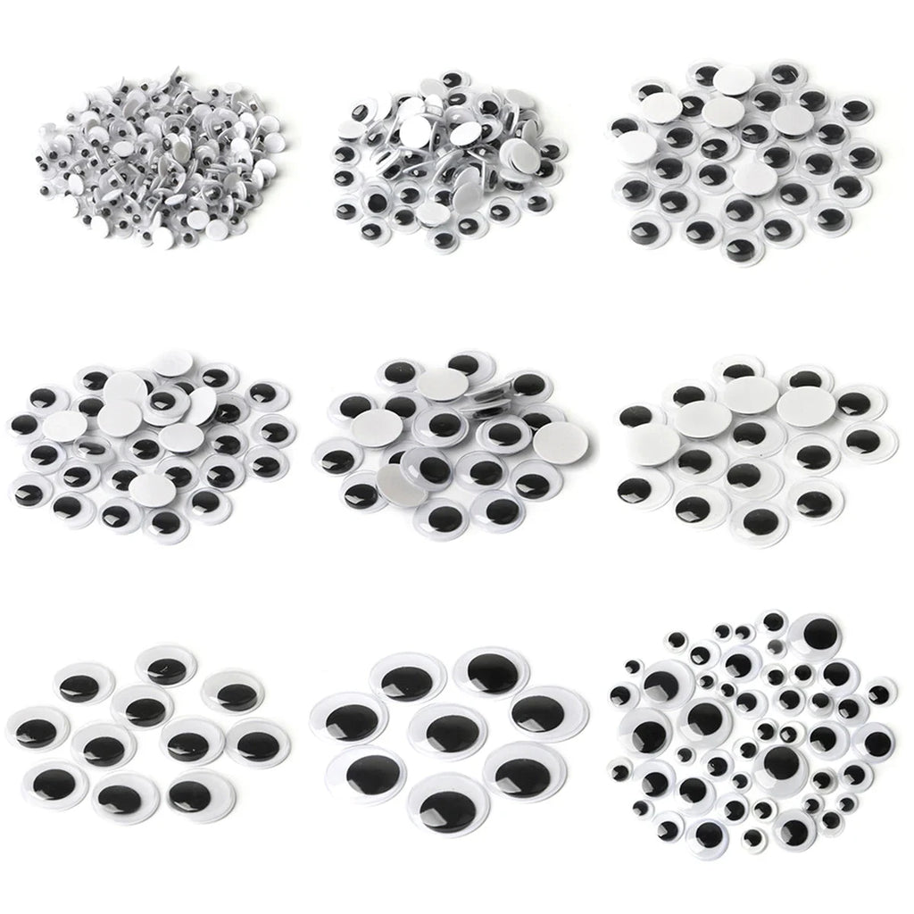 100pcs/200/550pcs Self-adhesive Googly Wiggle Eyes for DIY Scrapbooking Crafts Projects DIY Dolls Accessories Eyes Handmade Toys Econic Blanks