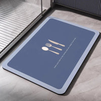 Diatomaceous Earth Bath Mat Bathroom Rug Absorbent Non-slip Floor Foot Mats Quick Dry Shower Carpet Toilet Pad Doormat Washable Econic Blanks