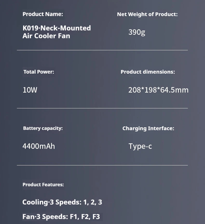New Neck Air Conditioner Portable Neck Fan Rechargeable Semiconductor Cooling Bladeless Fan Outdoor Personal Fan Wearable Cooler Quick Pick Grocers