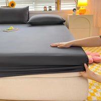 Soft Cotton Fitted Bed Sheet with Elastic Mattress Cover Quick Pick Grocers