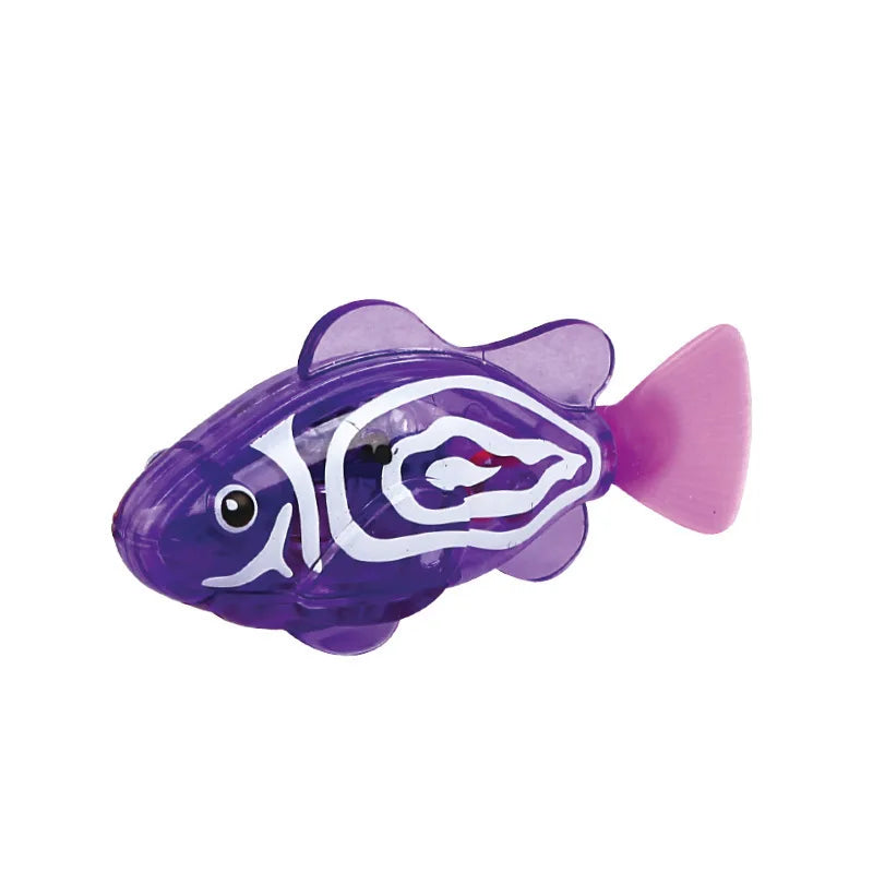 Baby bath light-up sensor electric small fish playing in water pet fish swimming fish can swim realistic clownfish toy Quick Pick Grocers