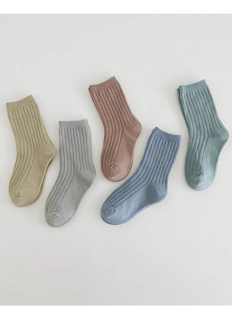 5 Pairs/Lot Children Socks Boy Girl Cotton Fashion Breathable Socks Four Seasons High Quality 1-12 Years Kids Birthday Gift Quick Pick Grocers