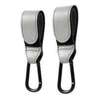 Baby Stroller Hook Fashion PU Leather Adjustable Pram Hook Cart Organizer Diaper Bag Hanger Children Boy Girl Travel Accessories Purest Peak