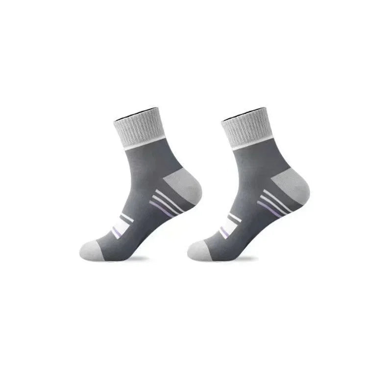 Men's Pure Cotton Socks Spring Striped Casual Socks Men's Anti-odor Antibacterial Business Socks High Quality Sports Sock Meias Quick Pick Grocers
