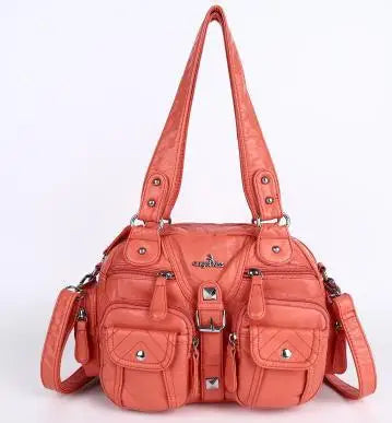 Vintage Women Handbags Satchel Top-handle Handbag PU Shoulder Bag Dumpling Pack Give Gifts Shoulder Bags Phone Money Pack Quick Pick Grocers