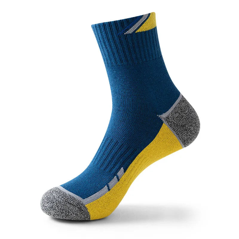 Professional Tennis Cotton Socks Towel Bottom Sports Color Matching Elite Men's Tube Business Running Basketball Socks Thickened Quick Pick Grocers