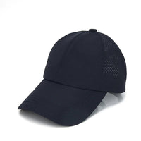 Summer Solid Color Baseball Cap Women's Athleisure Cross Ponytail Hat Mesh Quick-Drying Cap Visor Hat Quick Pick Grocers