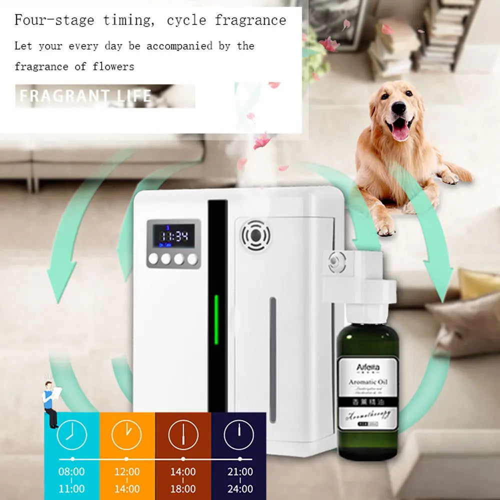 Scent Machine Aroma Diffuser Wall Mounted Hotel 160ML Aroma Diffuser With Fan Inside For Large Area Hotel Lobby Home Fragrance Quick Pick Grocers