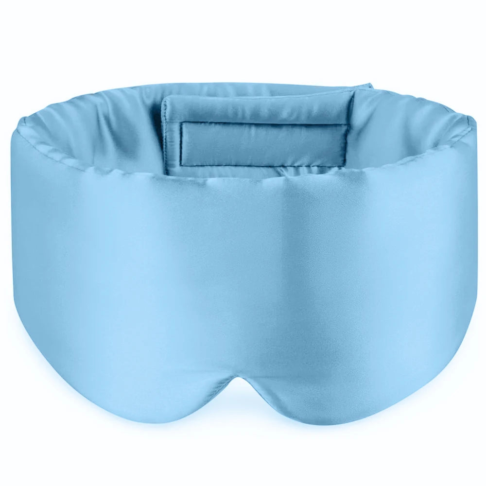 100% Mulberry Silk Sleeping Mask Eyepatch Blocking Light Eyemask Soft Padded Travel Sleeping Aid for Sleep Patch Slaapmasker Purest Peak