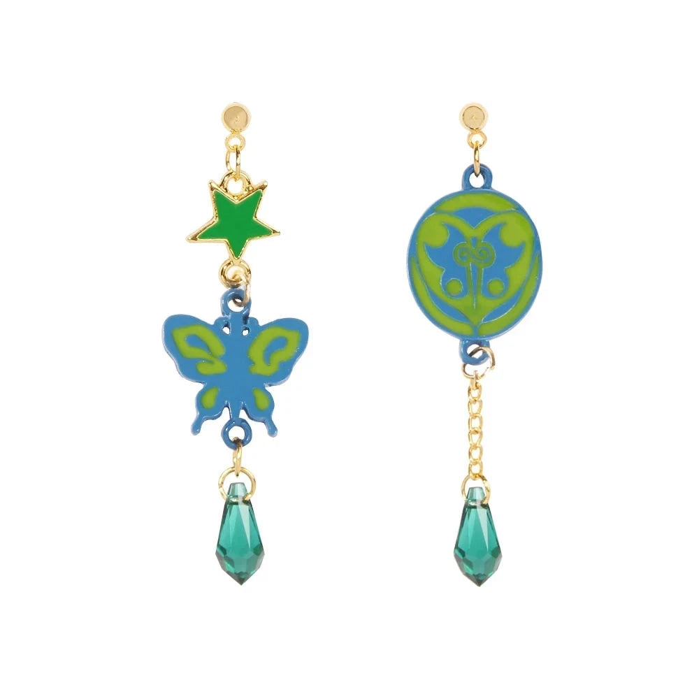 Anime JoJo Bizarre Adventure Drop Earrings Cosplay Props Kakyoin Noriaki Cherry Earrings Ear Clip Men Girl Jewelry Gift Econic Blanks